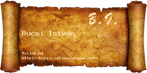 Bucsi István névjegykártya