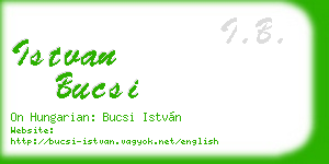 istvan bucsi business card